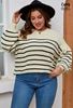 Picture of PLUS SIZE STRIPED KNIT TOP